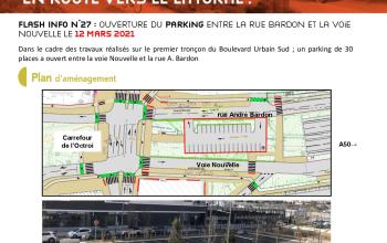 Ouverture du parking entre BARDON et nouvelle voie
