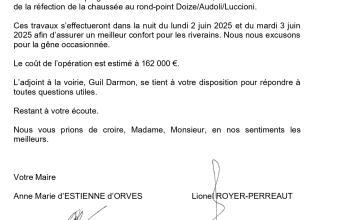 flash info travaux