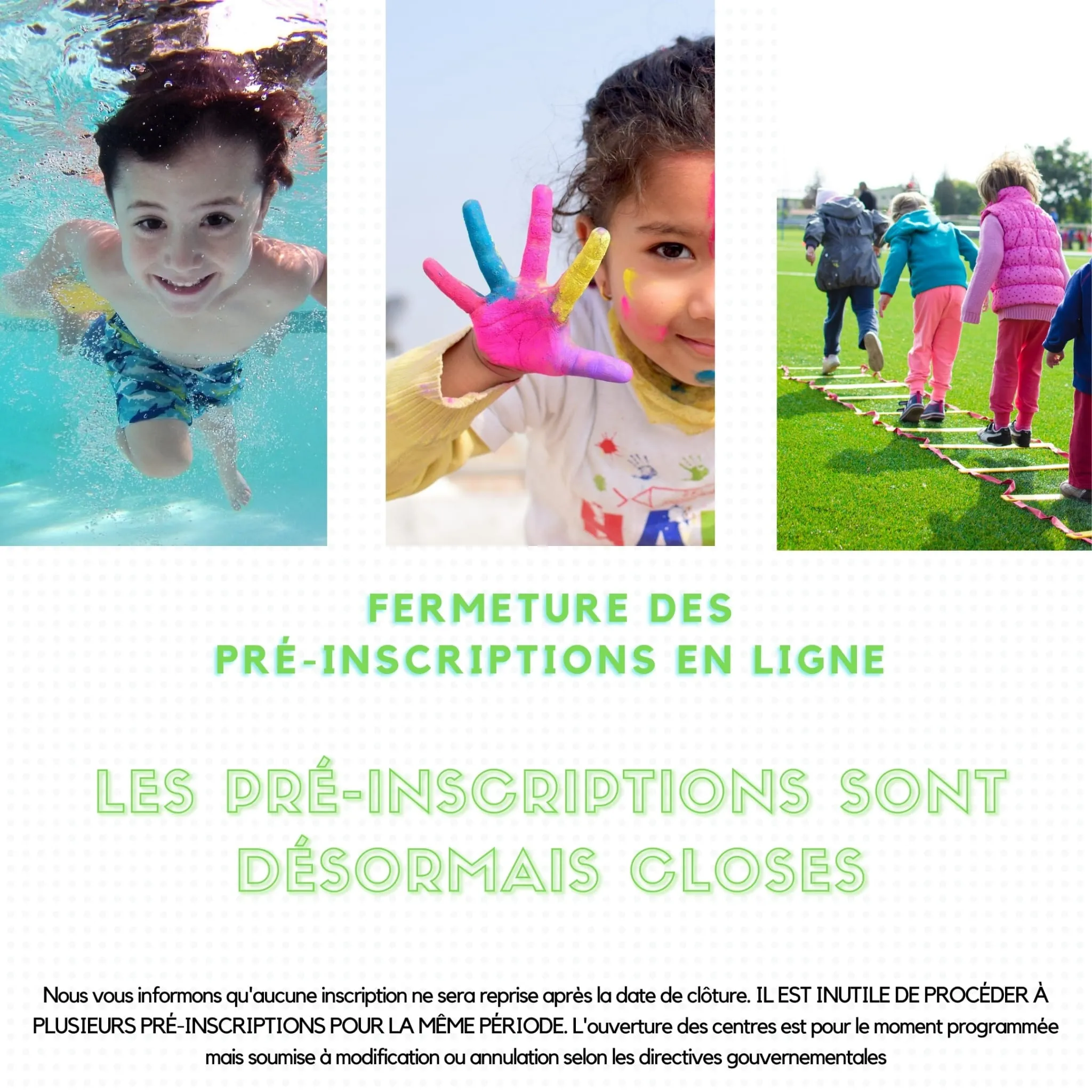 Pré-inscriptions aux centres aérés été 2024